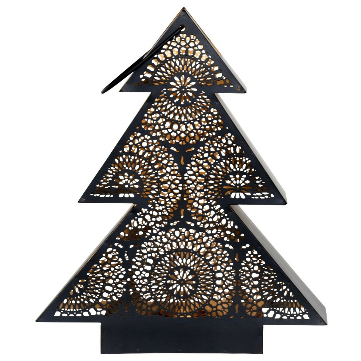 Bild 1 von Windlicht Tree 26x8x31 cm schwarz/gold aus Metall
