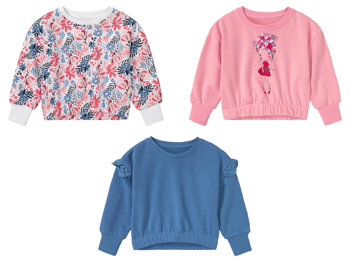 Bild 1 von lupilu® Kleinkinder Mädchen Sweatpullover, hoher Baumwollanteil