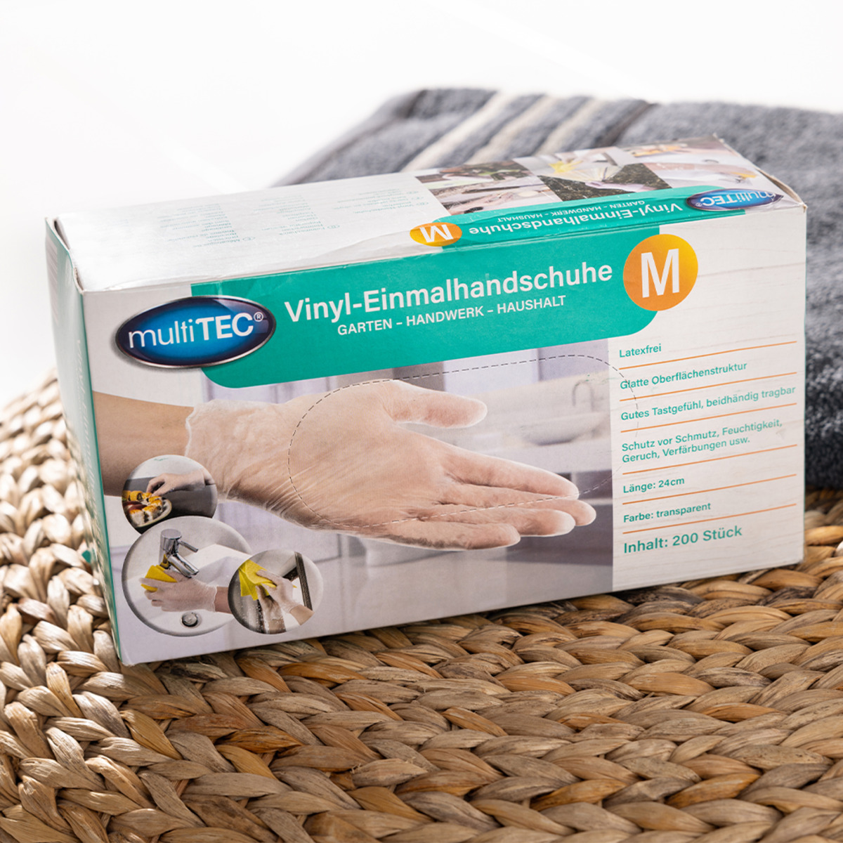 Bild 2 von Multitec Vinyl-Einmalhandschuhe - 200er Pack, Gr. M 