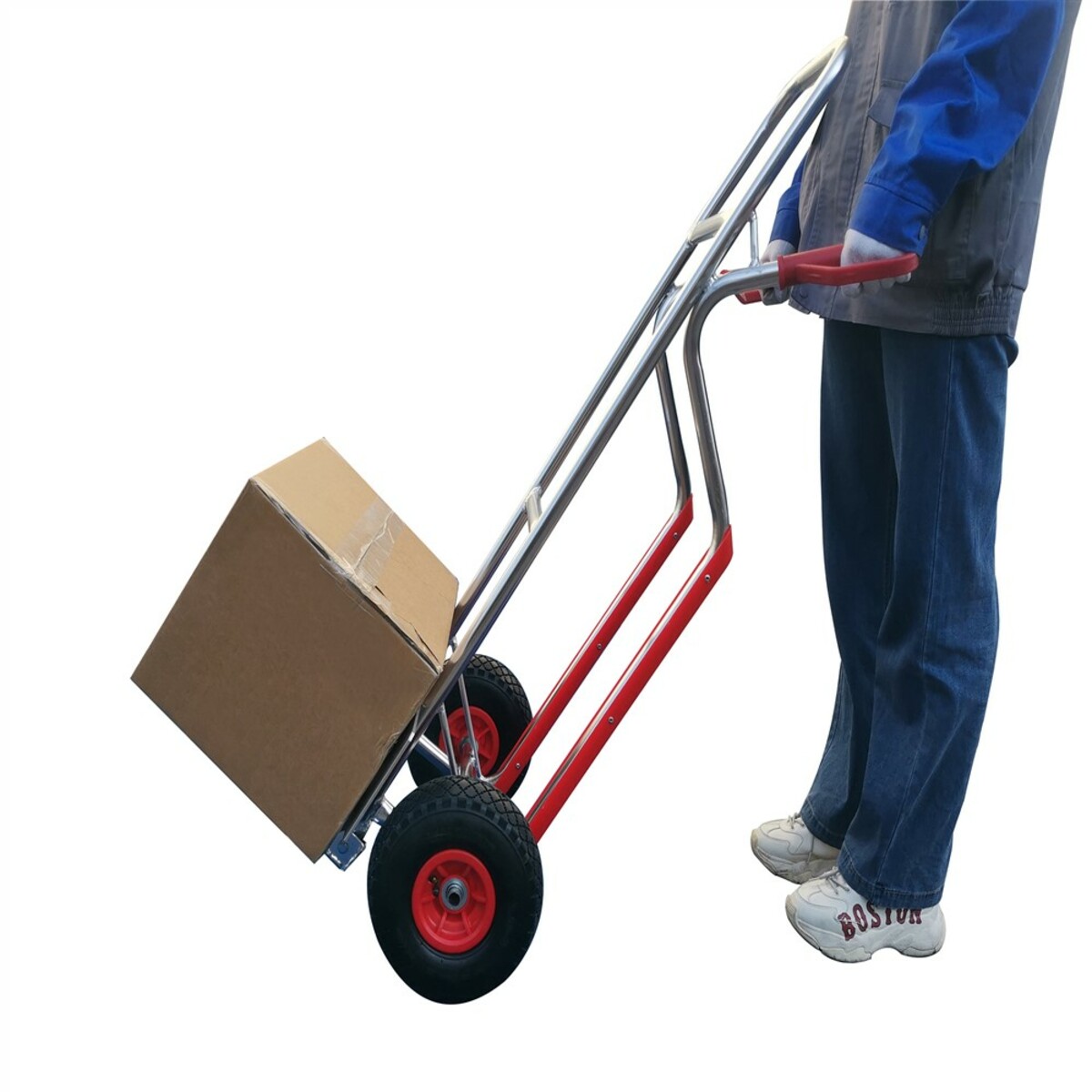 Bild 2 von Kraft Werkzeuge Transportkarre 200 kg, weiß - rot