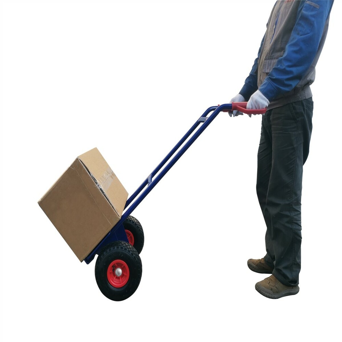 Bild 2 von Kraft Werkzeuge Transportkarre 200 kg, blau - rot