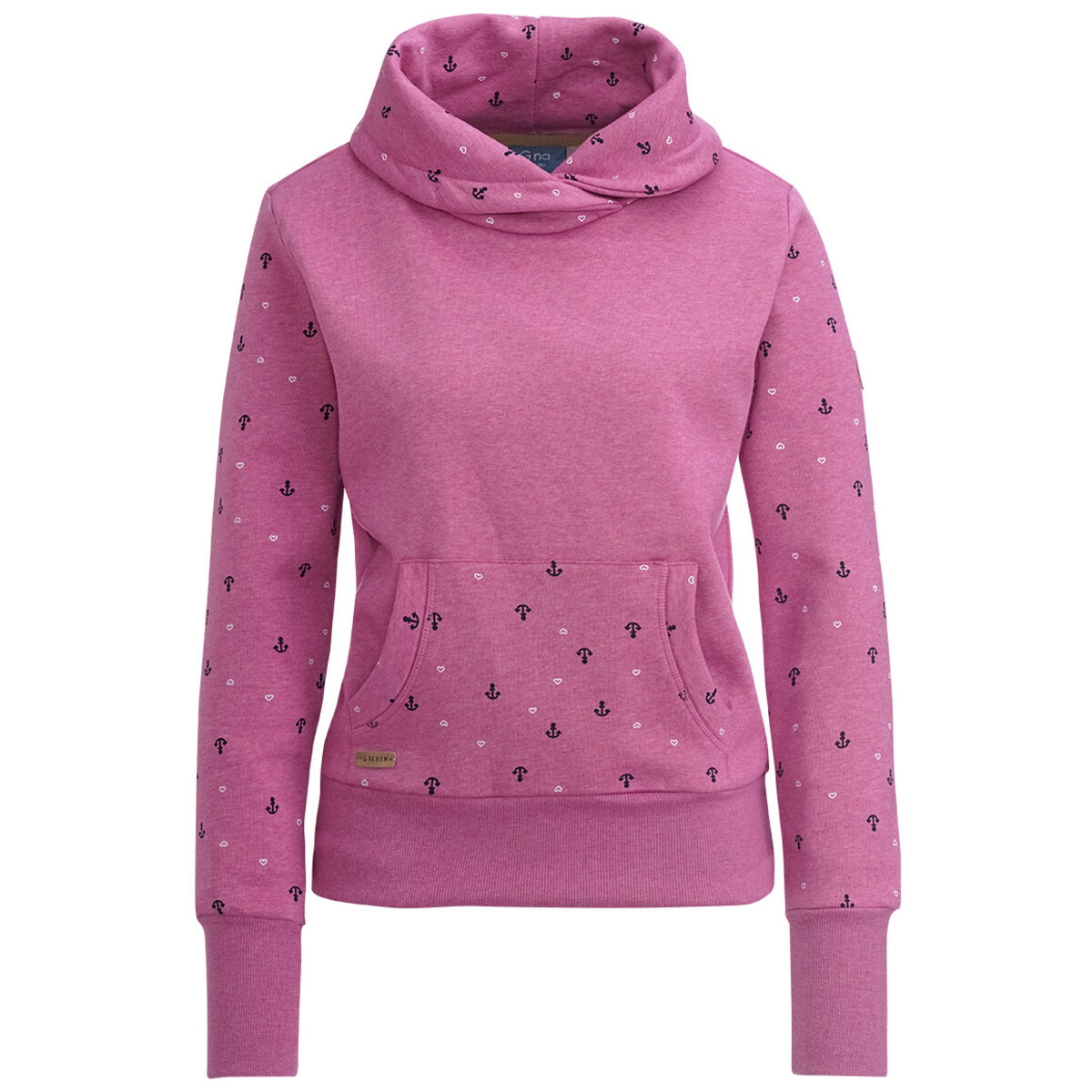 Bild 1 von Damen Sweatshirt mit Schalkragen PINK