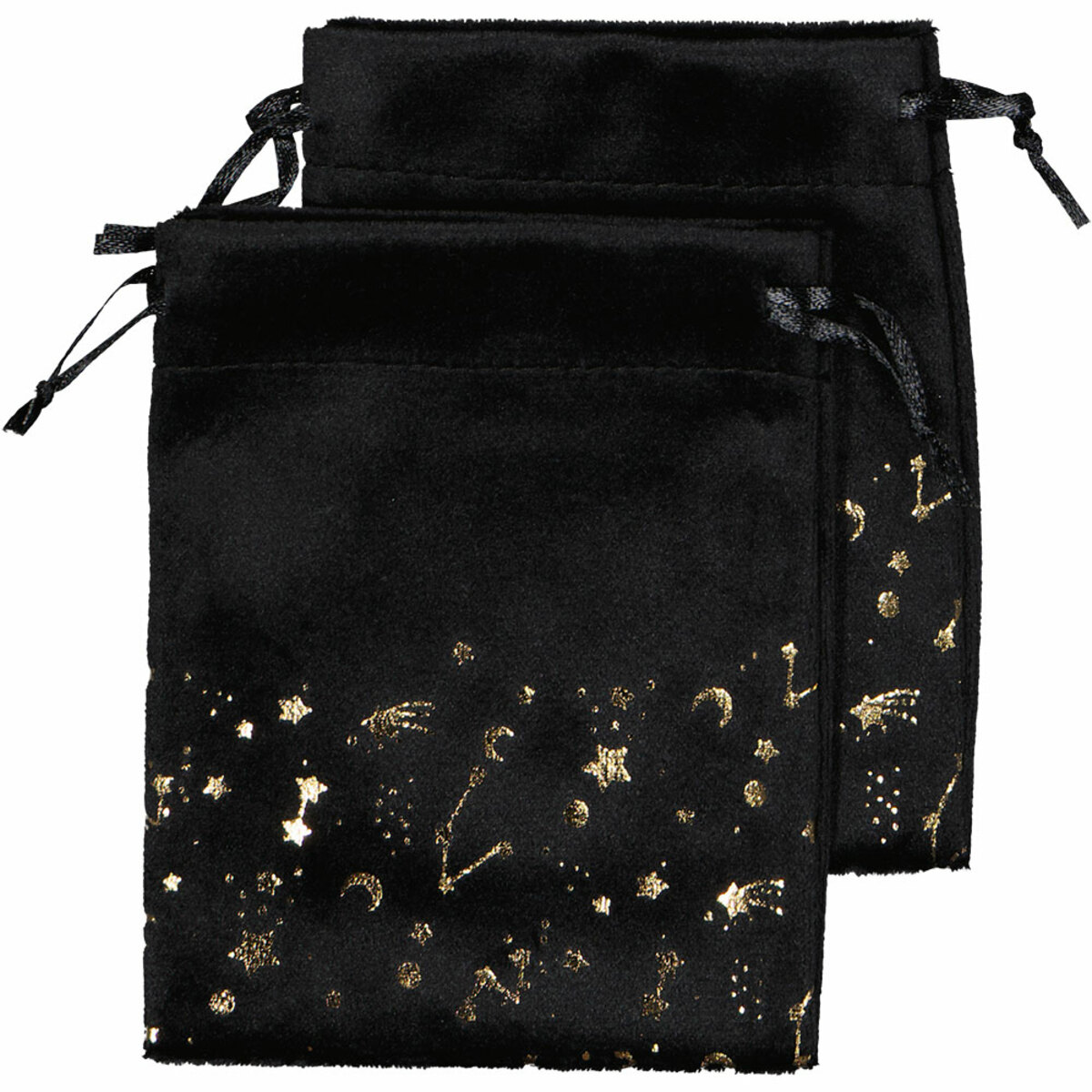 Bild 1 von Weihnachtsbeutel Velours, Schwarz, ONE SIZE