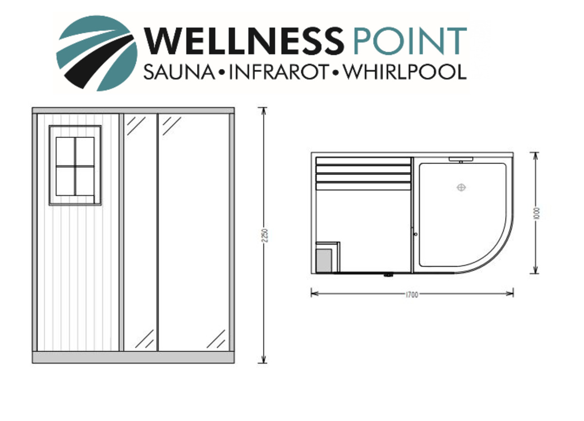 Bild 3 von PureHaven Luxus Dampfdusche mit Saunafunktion 170x100 cm Massagedüsen LED-Lichtern Tropenbrause Sitz