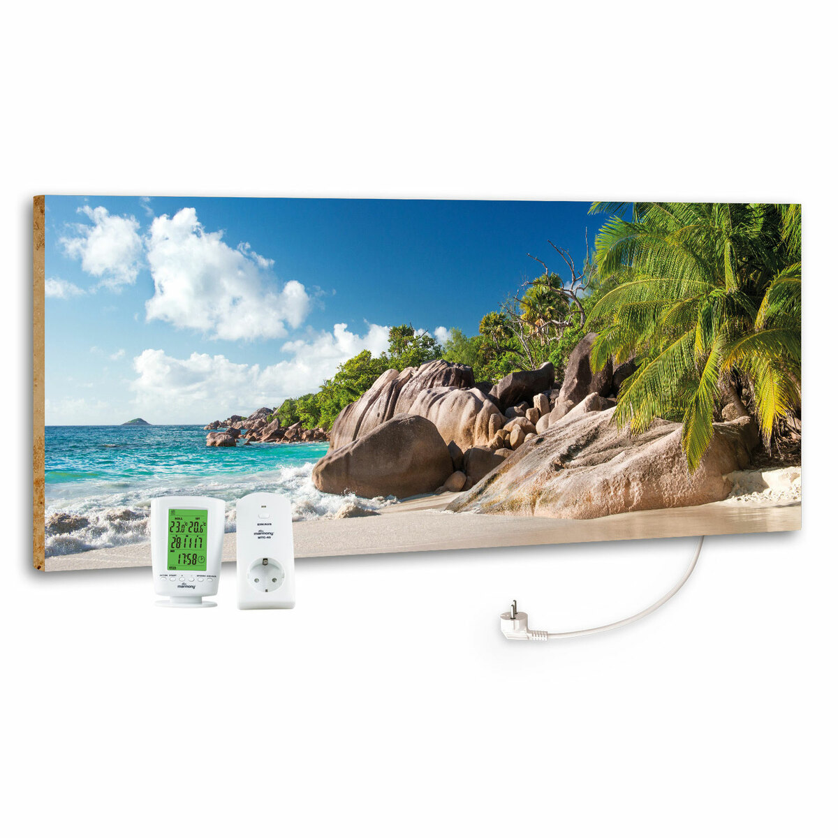 Bild 1 von 800W marmony® Infrarot-Heizung Motiv "Blue Lagoon"