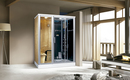 Bild 2 von PureHaven Luxus 2in1 Finnische Sauna und Dampfdusche 170x100 cm für 2 Personen Tropenbrause Rücken-