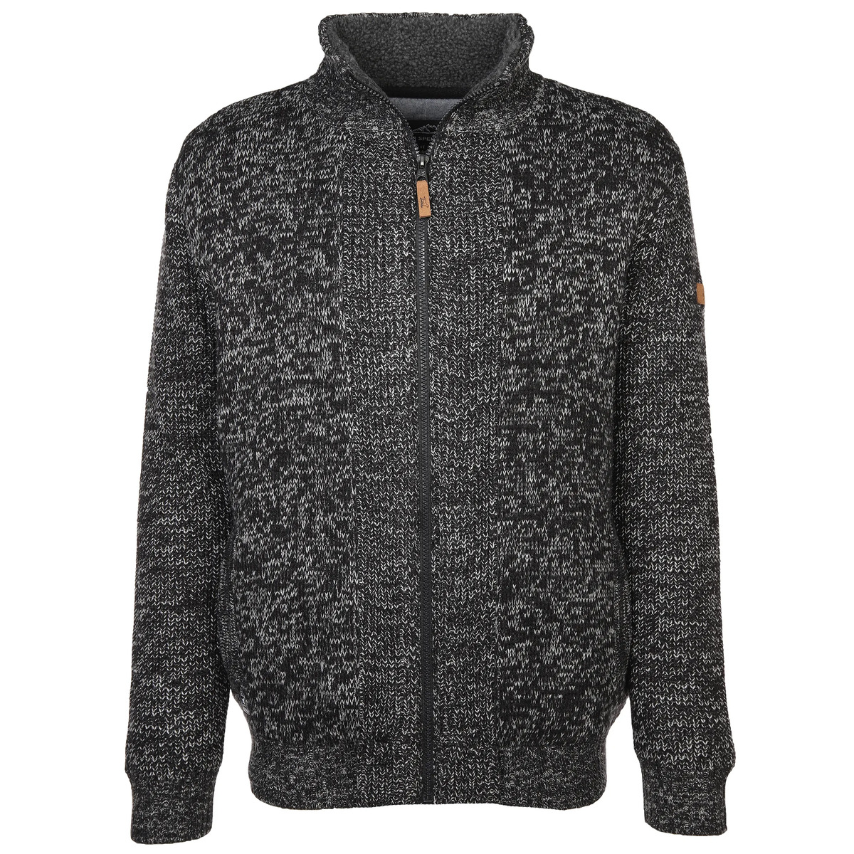 Bild 1 von Herren Strickjacke wattiert in melierter oder gemusterten Optik
                 
                                                        Schwarz