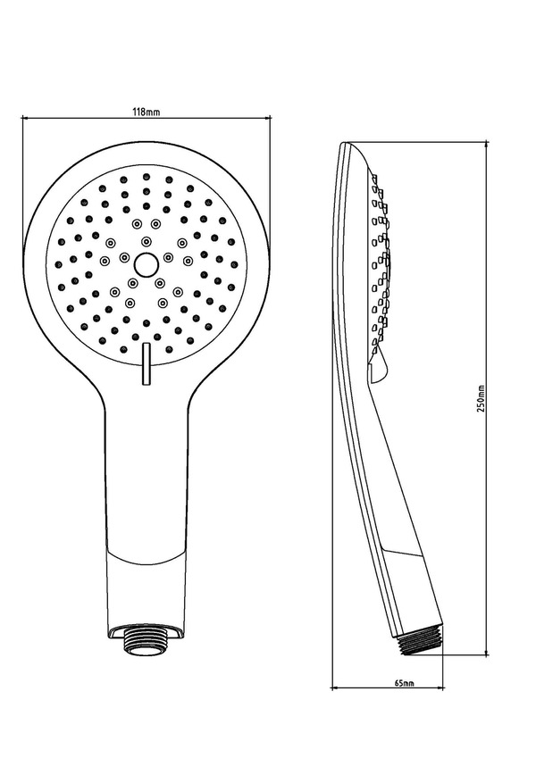 Bild 3 von SCHÜTTE Handbrause BROADWAY, Duschkopf mit 5 Strahlarten in Chrom/Weiß