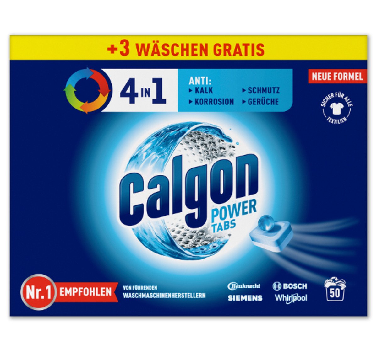 Bild 1 von CALGON 4-in-1-Wasserenthärtertabs für die Waschmaschine*