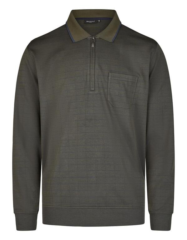 Bild 1 von Bexleys man - Tow-tone langarm Poloshirt mit Karo-Muster