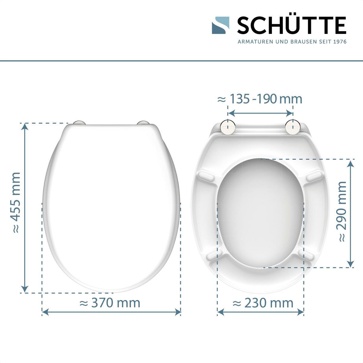 Bild 4 von SCHÜTTE Duroplast WC Sitz WHITE, Toilettendeckel, Toilettensitz weiß
