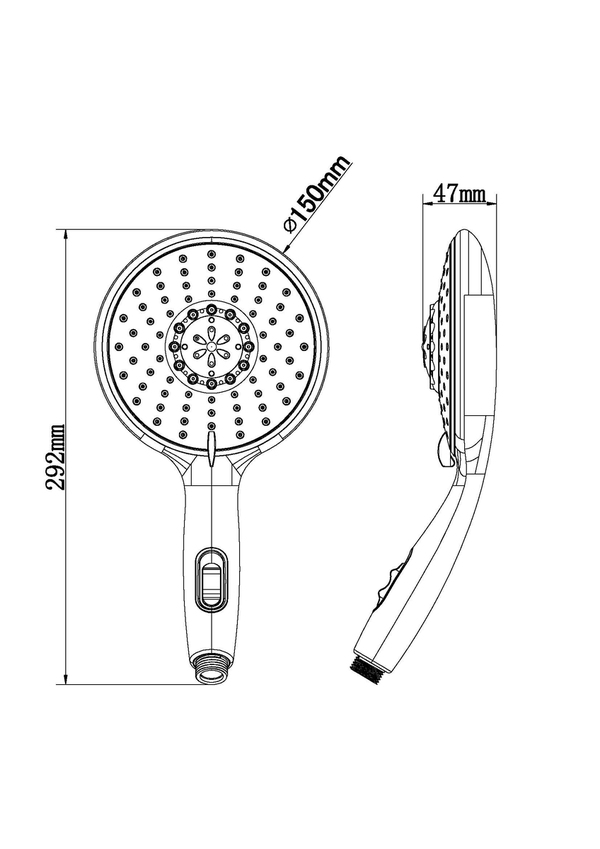 Bild 4 von eisl Handbrause COOL, Duschkopf mit 5 Funktionen, Brausekopf Chrom