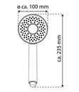 Bild 2 von eisl Handbrause RIO in Ringform, Duschkopf, Brausekopf Chrom/Türkis