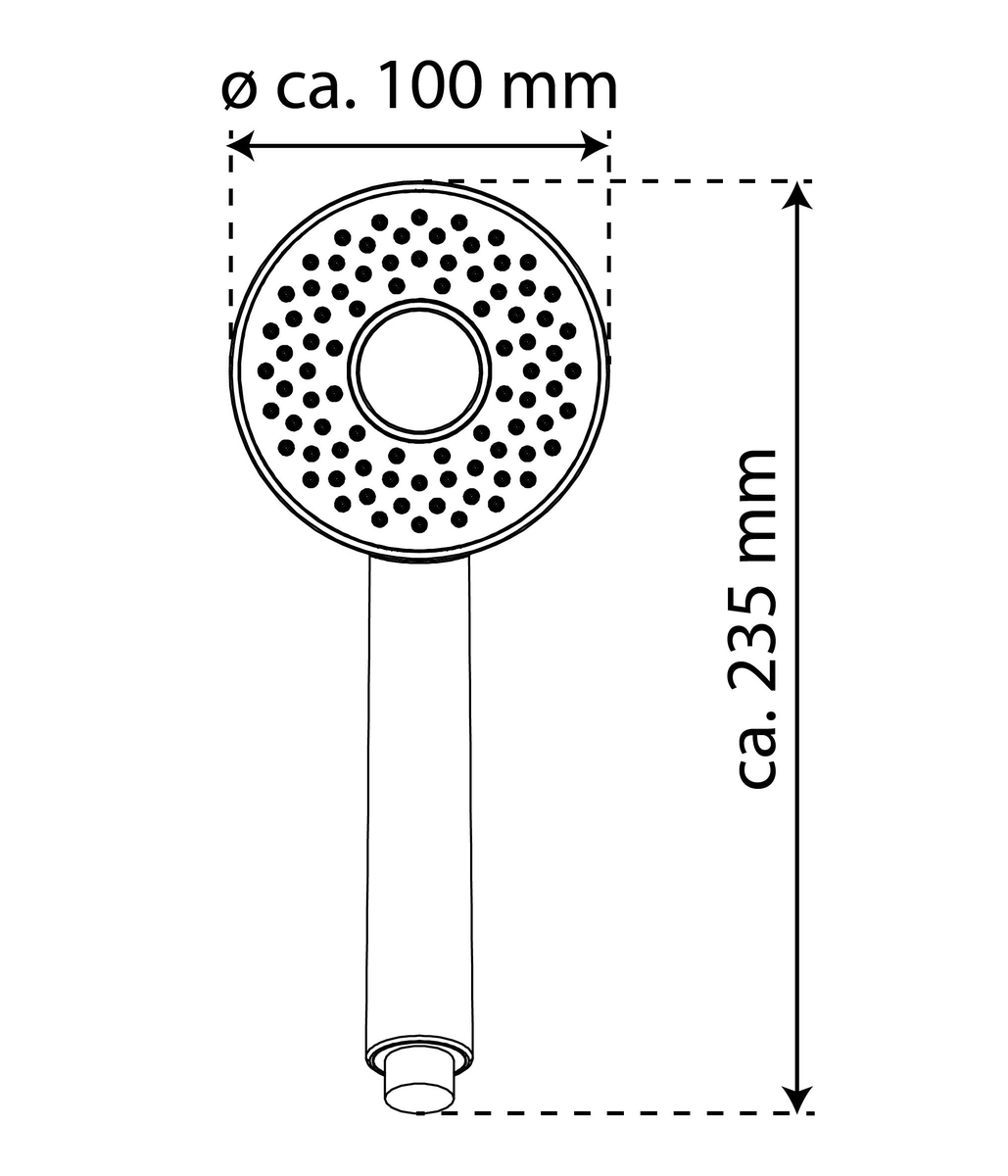 Bild 2 von eisl Handbrause RIO in Ringform, Duschkopf, Brausekopf Chrom/Türkis