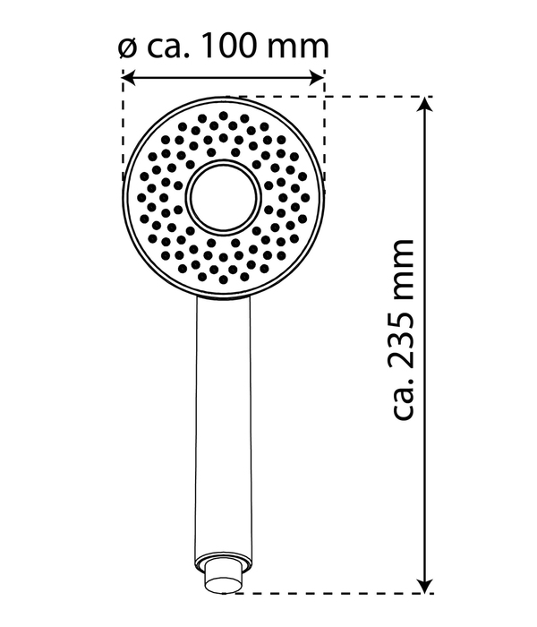 Bild 2 von eisl Handbrause RIO in Ringform, Duschkopf, Brausekopf Chrom/Türkis