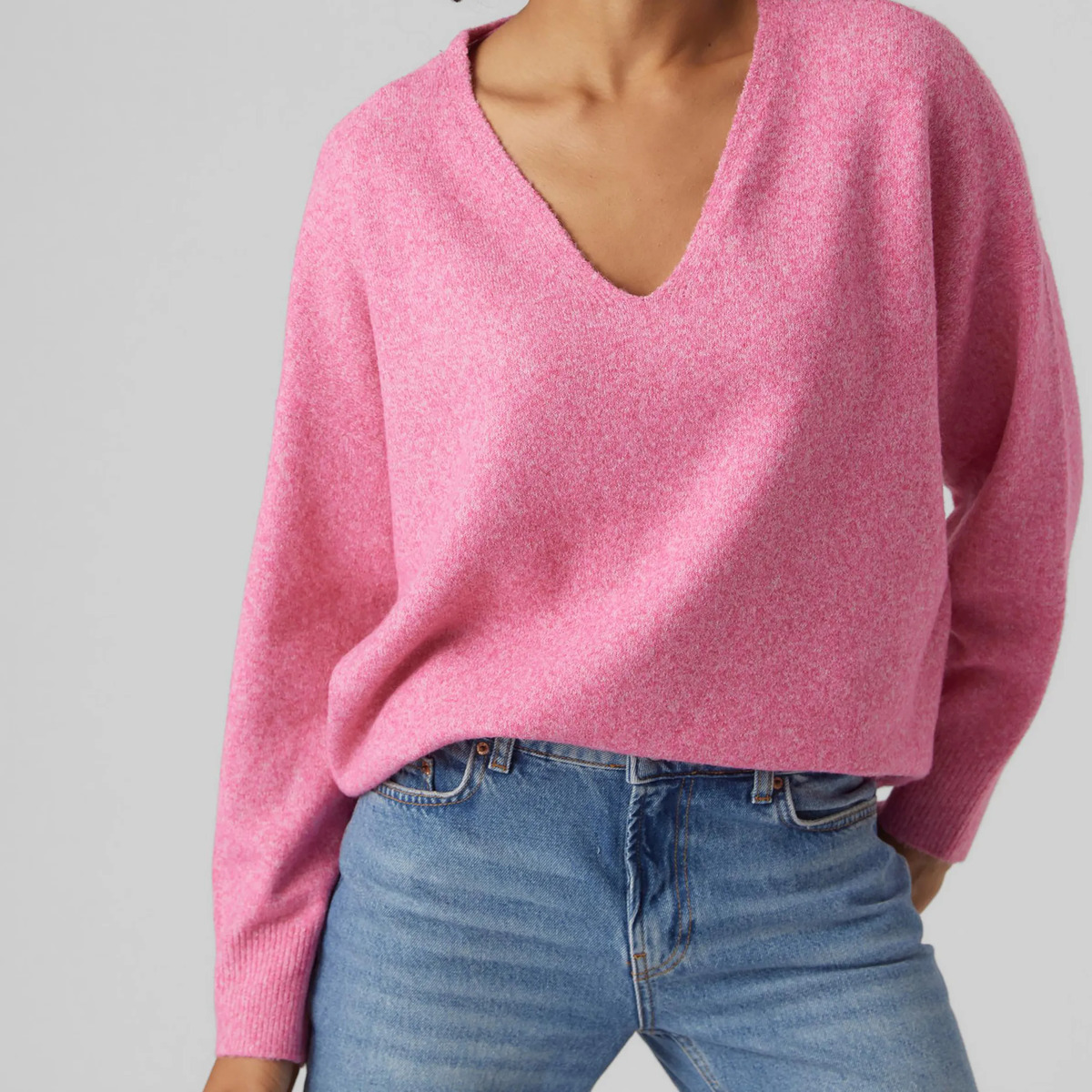 Bild 3 von Vero Moda VMDOFFY LS V-NECK BLO Strickpullover
                 
                                                        Pink