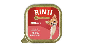 RINTI Hundenassfutter Gold Mini Rind & Perlhuhn