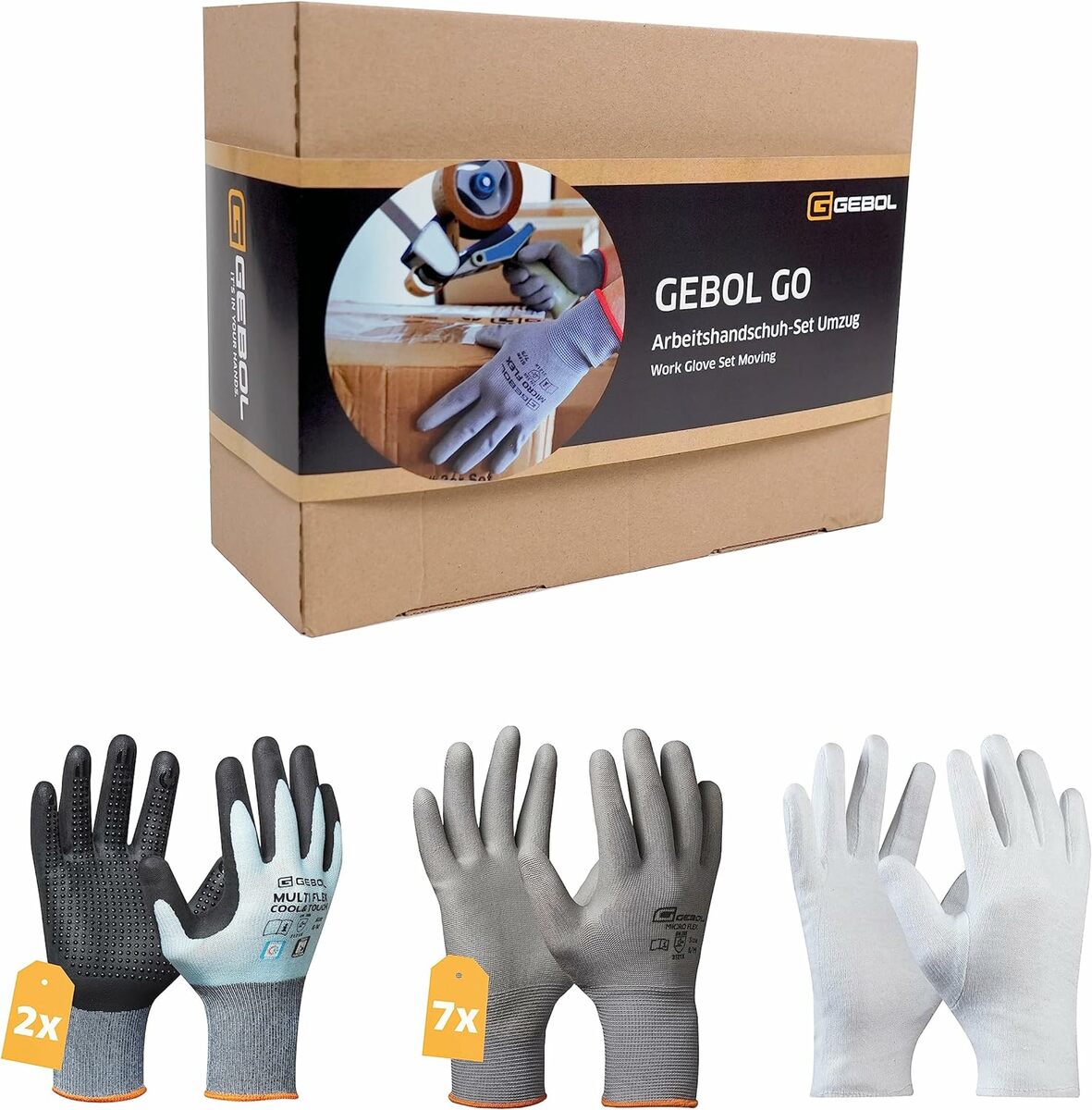 Bild 1 von Gebol GO Arbeitshandschuh-Set UMZUG