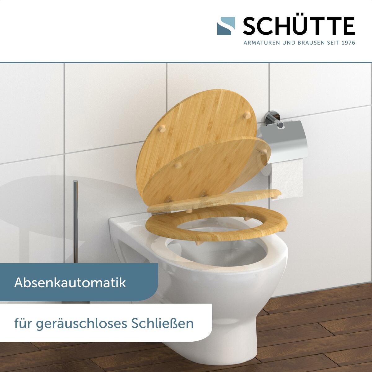 Bild 3 von SCHÜTTE WC Sitz BAMBUS,Toilettendeckel mit Absenkautomatik, Toilettensitz Holz