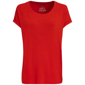 Damen T-Shirt unifarben ROT