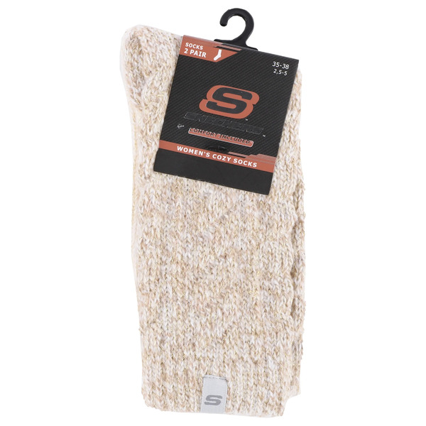 Bild 2 von Damen Lurexsocken im 2er Pack
                 
                                                        Weiß