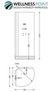 Bild 3 von PureHaven Dampfdusche 90x90 cm für 2-Personen mit Tropenbrause LED Radio Massagefunktion Sitzfläche