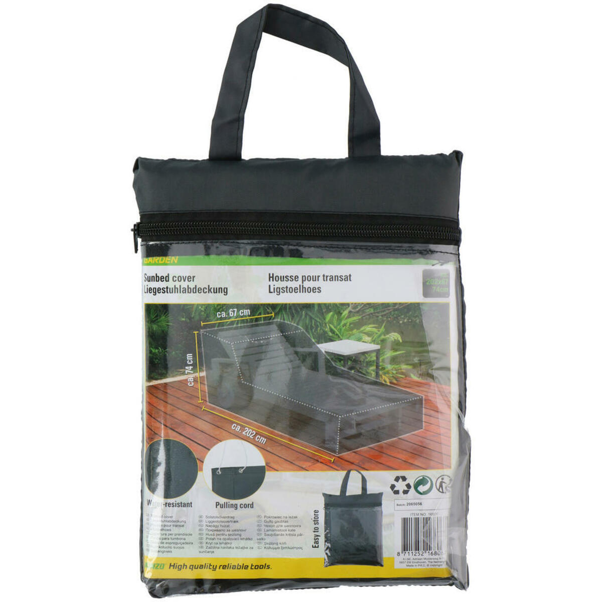 Bild 1 von Kinzo Gartenmöbel-Abdeckung anthrazit Polyester B/H/T: ca. 202x74x67 cm