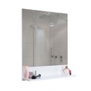 Bild 1 von Wandspiegel mit Ablage MCW-B19, Badspiegel Badezimmer, hochglanz 75x60cm ~ weiß