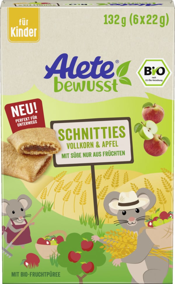 Bild 1 von Alete bewusst Bio Schnitties Vollkorn & Apfel