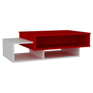 Couchtisch Tab weiß rot B/H/T: ca. 105x32x60 cm