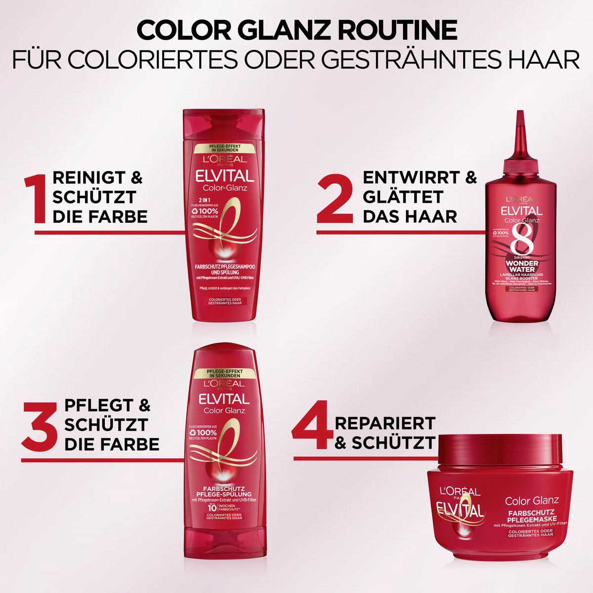 Bild 3 von L’Oréal Paris Elvital Color Glanz Farbschutz Pflegeshampoo
