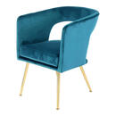 Bild 1 von Stuhl Jolene 100 petrol Microfaser B/H/T: ca. 60x77x63 cm