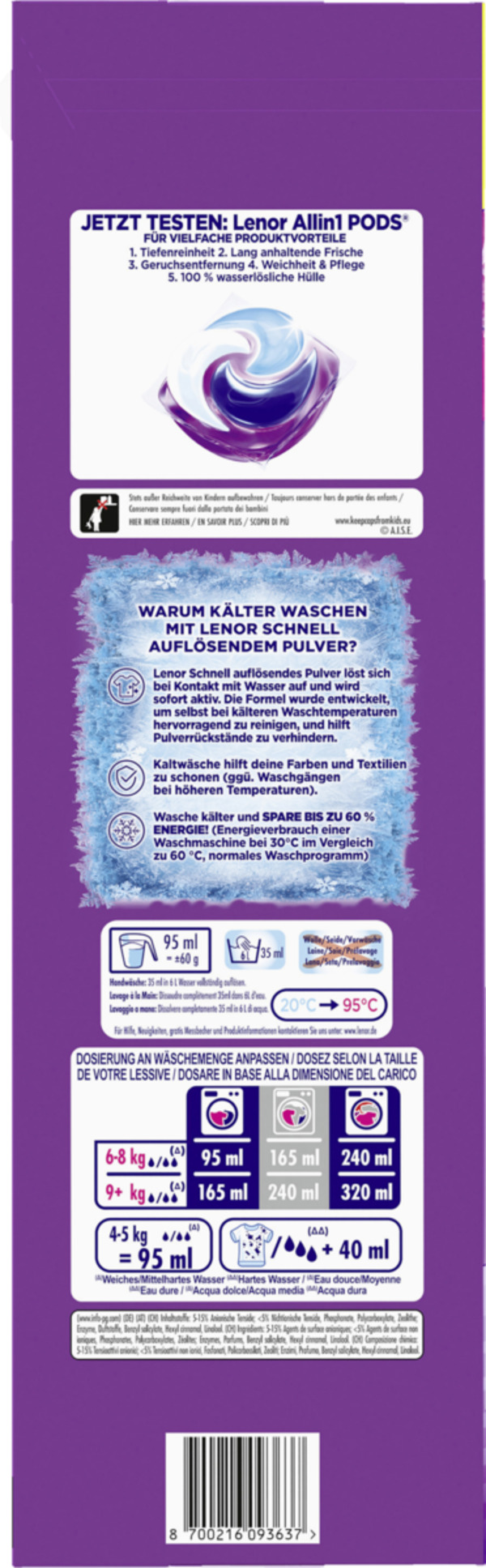 Bild 3 von Lenor Colorwaschmittel Pulver Amethyst Blütentraum 100 WL