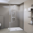Bild 1 von Breuer Walk-In Flex Dusche 'Panorama' flexible Montage, teilgerahmt, Chromoptik, 90 x 200 cm