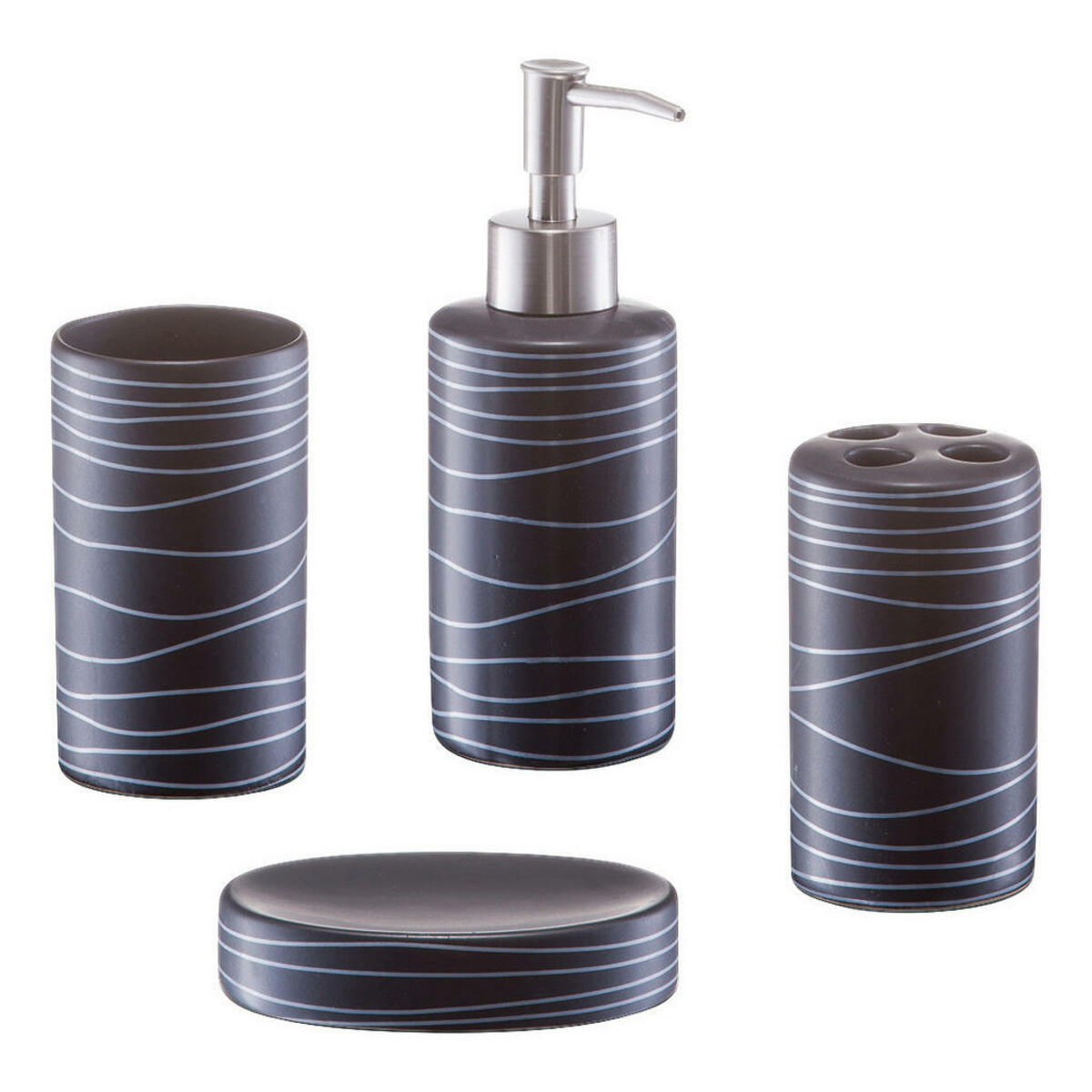 Bild 1 von Bad-Set schwarz Keramik