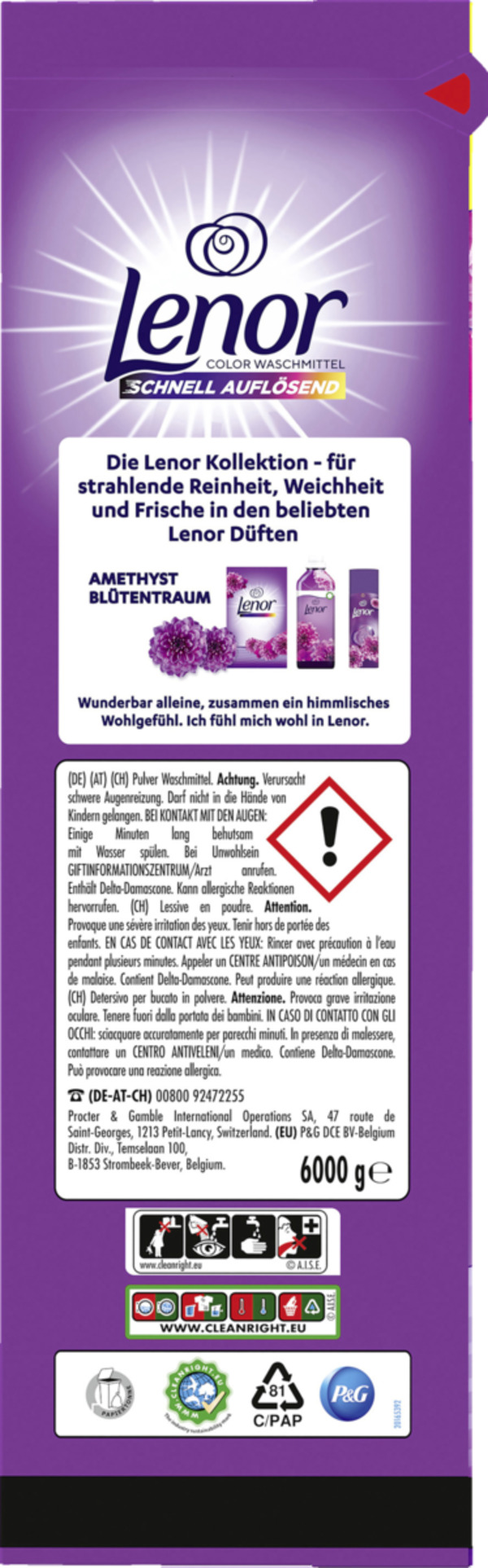Bild 2 von Lenor Colorwaschmittel Pulver Amethyst Blütentraum 100 WL