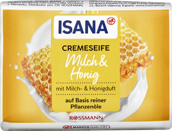 Bild 1 von ISANA Feste Cremeseife Milch & Honig