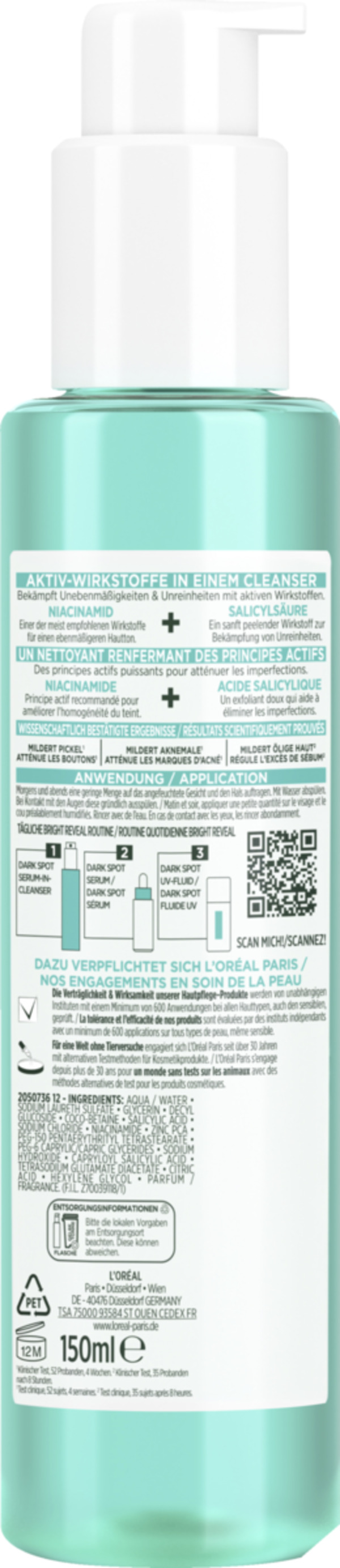 Bild 2 von L’Oréal Paris Bright Reveal Dark Spot Serum-in-Cleanser