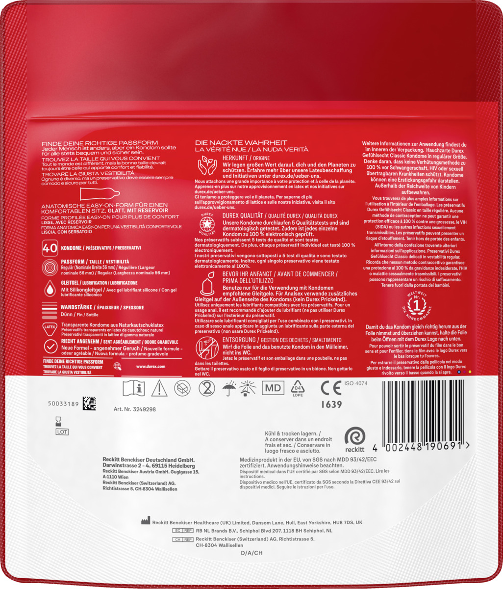 Bild 2 von Durex Gefühlsecht Classic Kondome