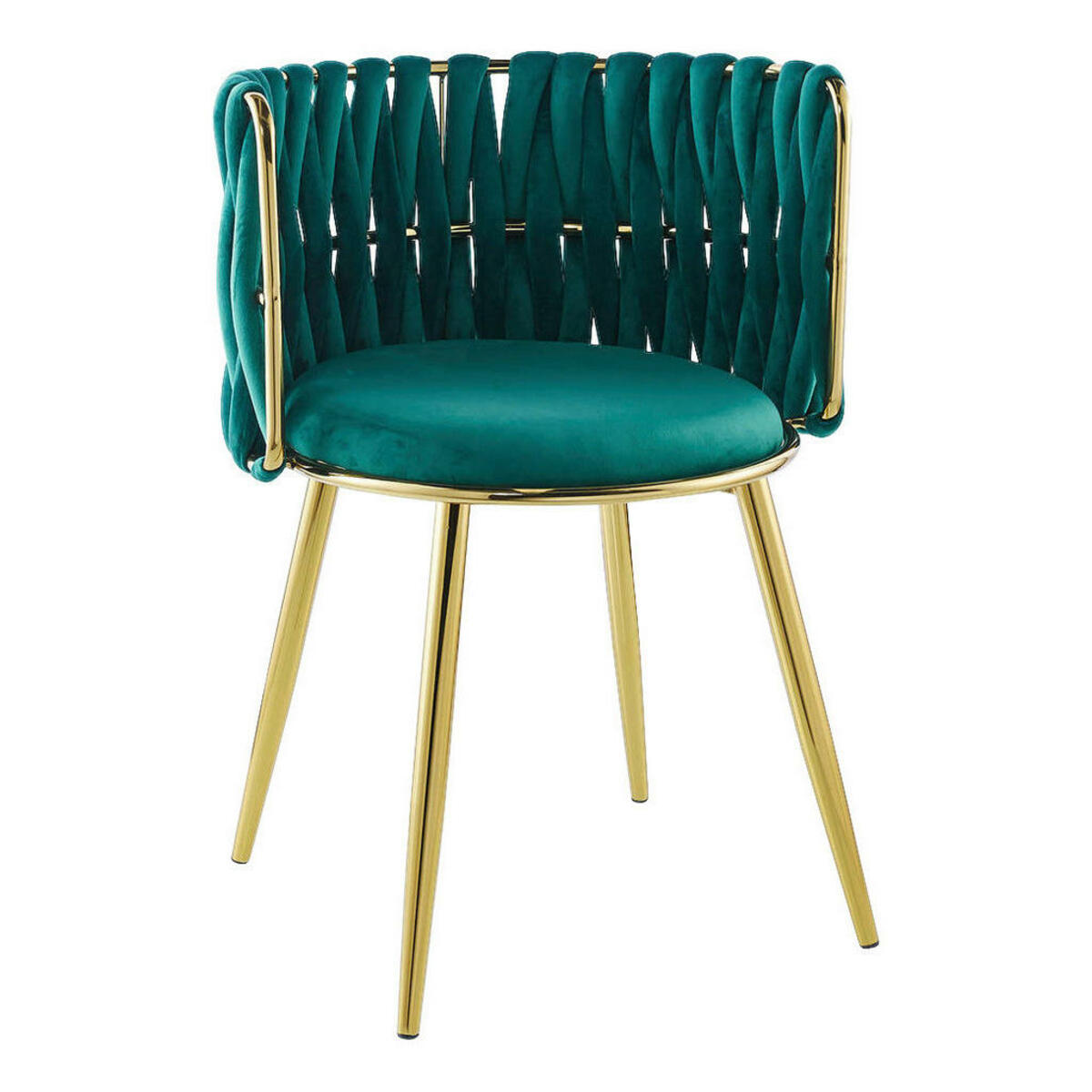 Bild 1 von Stuhl Milla 100 2er-Set grün Microfaser B/H/T: ca. 57x80x53 cm