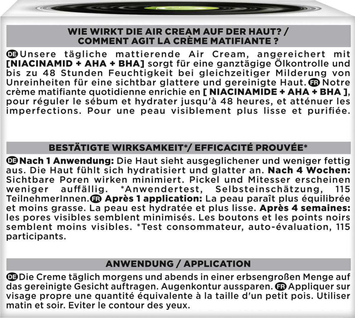 Bild 2 von Garnier SkinActive Hautklar Gesichtscreme 3in1 Mattierende Air Cream