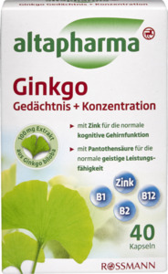 altapharma Ginkgo Gedächtnis+Konzentration