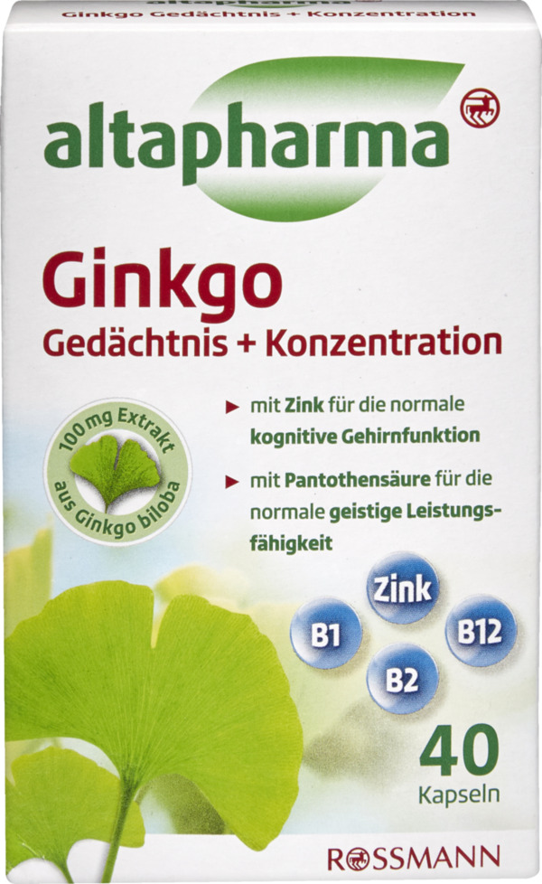 Bild 1 von altapharma Ginkgo Gedächtnis+Konzentration