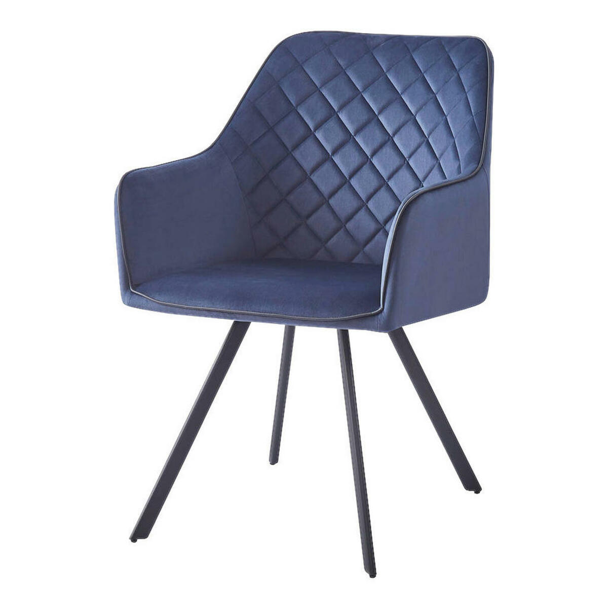 Bild 1 von Stuhl Amber 100 dunkelblau Microfaser B/H/T: ca. 58x85x64,5 cm