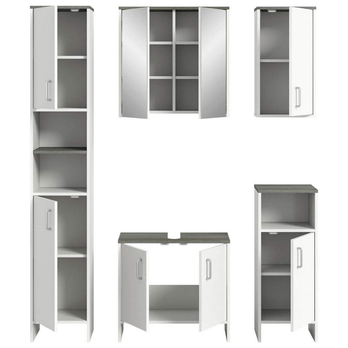 Bild 1 von Badezimmer-Set LOS ANGELES weiß B/H/T: ca. 154x180x28 cm