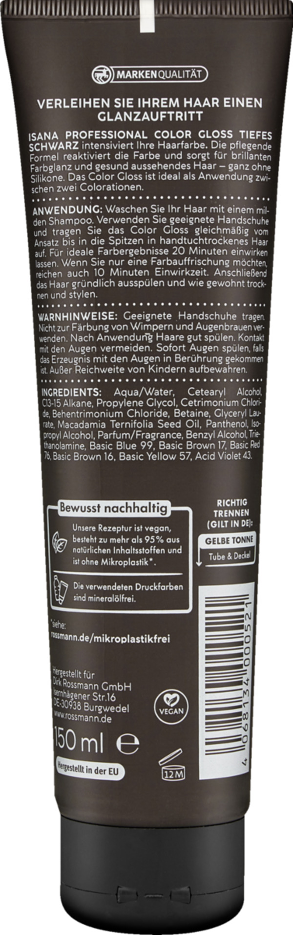 Bild 2 von ISANA PROFESSIONAL Gloss tiefes schwarz