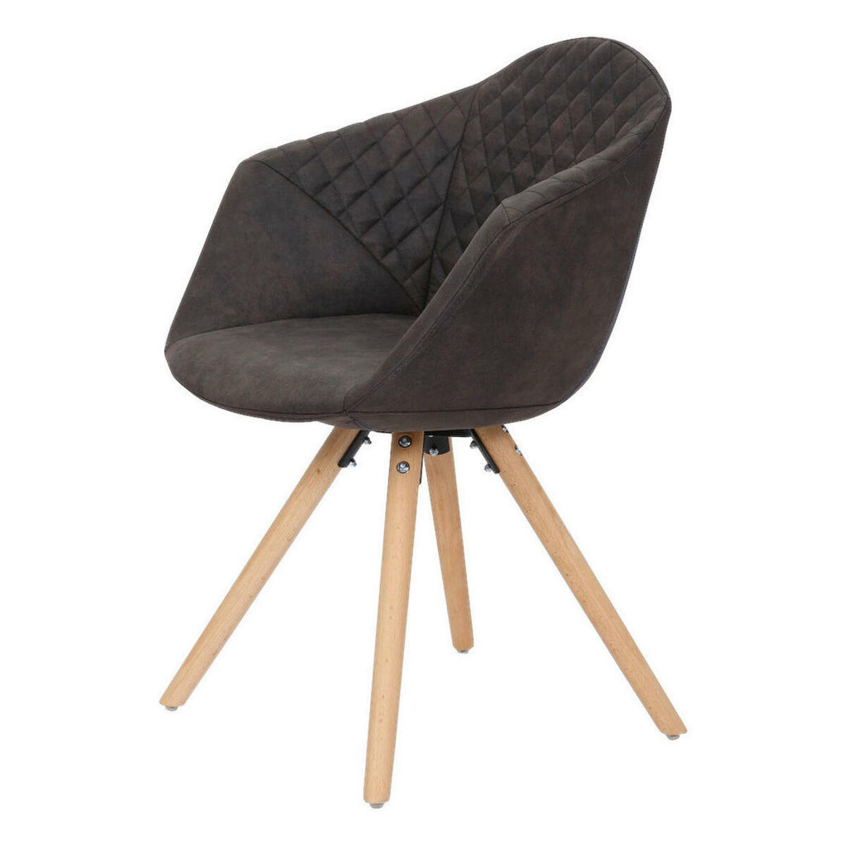 Bild 1 von Stuhl Chadwick 100 2er braun Microfaser B/H/T: ca. 59x82x55 cm