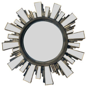Rahmenspiegel Sun schwarz Optik bronze Optik Kunststoff D: ca. 58 cm