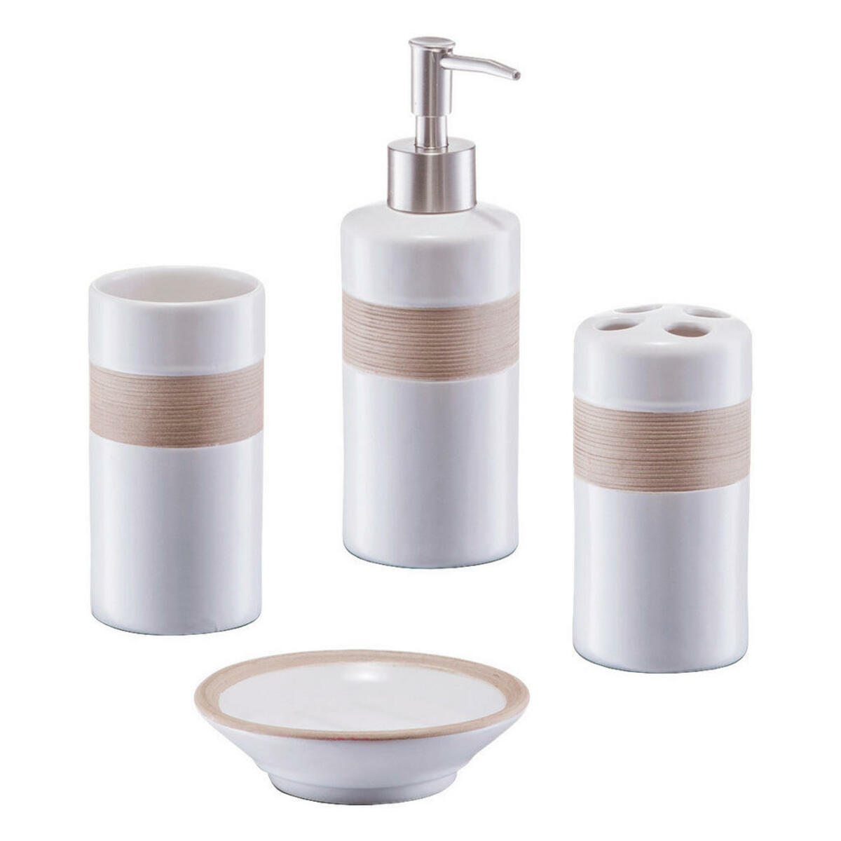 Bild 1 von Bad-Set beige weiß Keramik