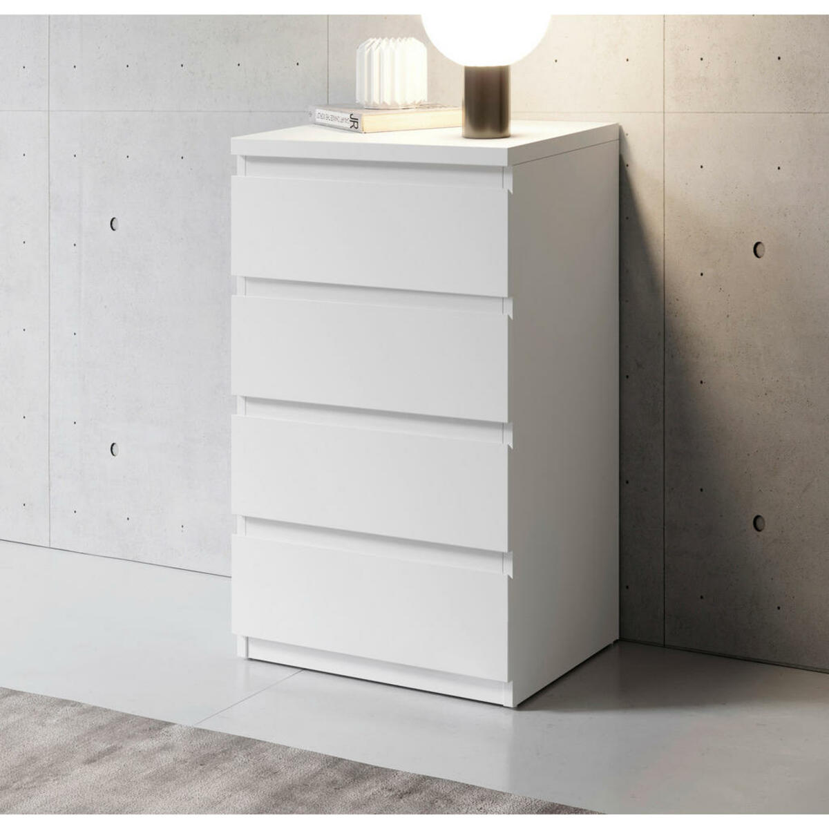 Bild 1 von Nachtkonsole Olli weiß B/H/T: ca. 45x79x38 cm